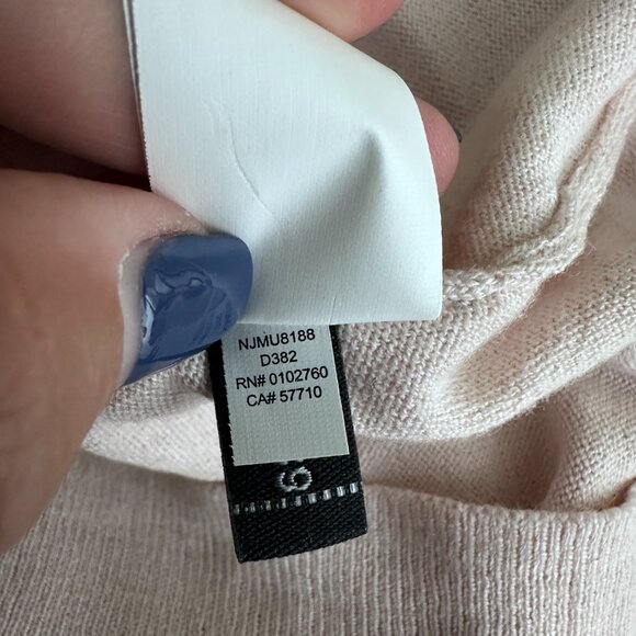 2/$30 Kate Spade Silk Blend Bow Neck Sweater Bell Sleeve Neutral Small #A1270 - Picture 6 of 9